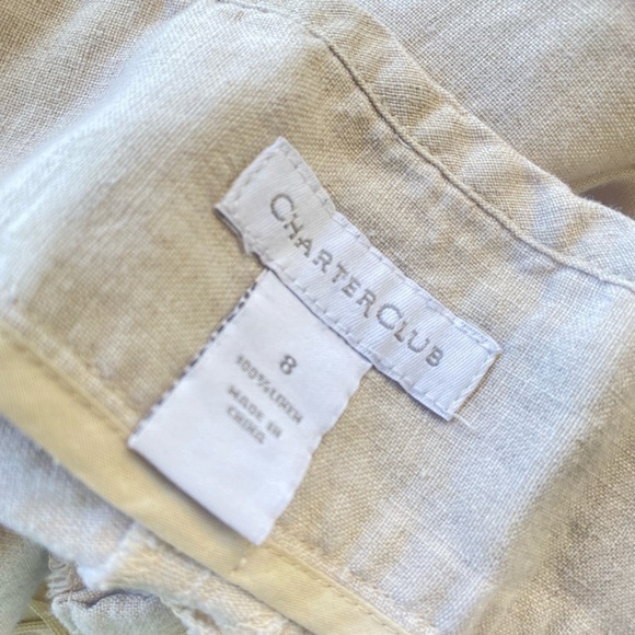 Charter Club Linen Drop Waist Maxi Skirt Neutral Tan Women’s Size 8 BALL… - Picture 2 of 11